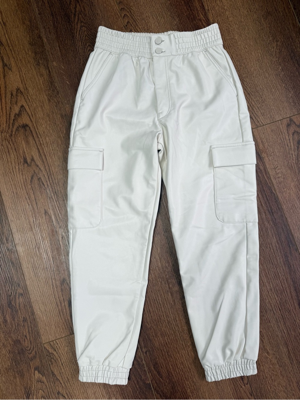 Abercrombie & Fitch faux leather cargo joggers